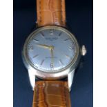 ULYSEE NARDIN 10k Gold Filled GENTLEMAN'S WRIST WATCH automatic wind movement, silver dial, gold