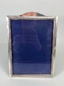 Silver hallmarked Photo frame with velvet easel back approx 25 x 18cm
