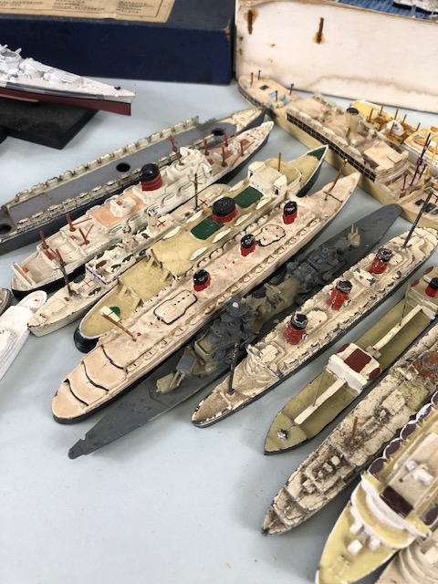 Model ships, a quantity of play worn metal and plastic ship models to include Dinky, and Tri-Ang, - Image 9 of 11