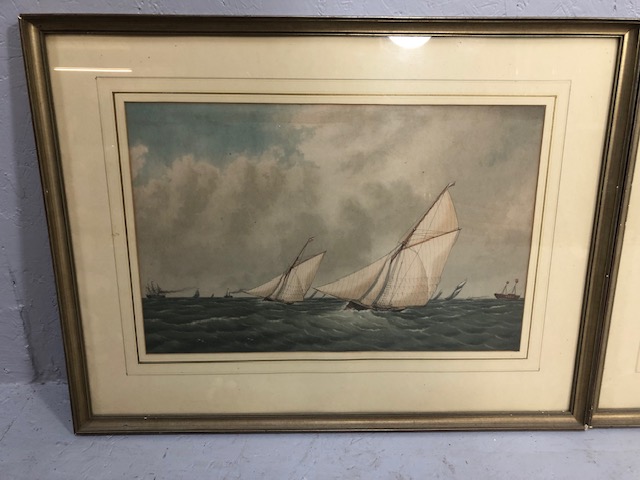 C H Lewis paintings, pair of early 20th century maritime paintings both signed C H Lewis in bottom - Image 2 of 10