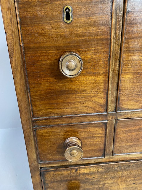 19th Century mahogany campaign style cabinet, possibly medical/apothecary use, three lockable - Image 4 of 14