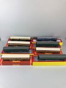Hornby Railway trains, a collection of 00 gauge Carriages, to include, R477, R478,R479 , R488D,