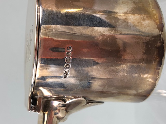 Victorian Silver Mounted and glass water jug Hallmarked for Sheffield 1887 by maker James Dixon & - Image 5 of 7