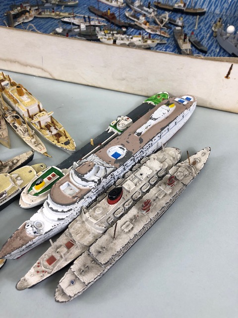 Model ships, a quantity of play worn metal and plastic ship models to include Dinky, and Tri-Ang, - Image 11 of 11