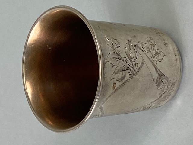 Kiddush Silver cups the tallest with silver hallmarks for maker J Zeving (or Joseph Zweig) the other - Image 10 of 11