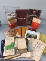 Railway interest, collection of antique and vintage Railway time tables and booklets ranging from