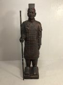 Oriental Statue, half size figure of a Chinese Terracotta warrior made from a composite materiel