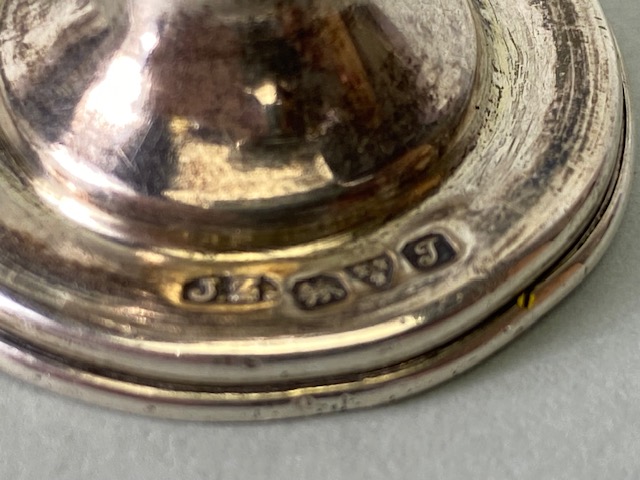 Kiddush Silver cups the tallest with silver hallmarks for maker J Zeving (or Joseph Zweig) the other - Image 6 of 11