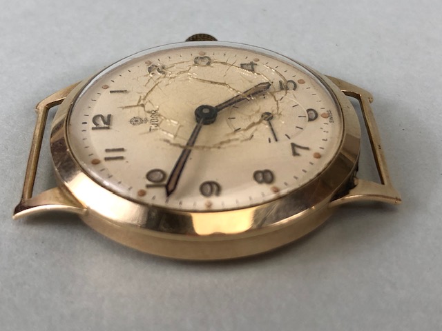 Tudor by ROLEX wristwatch with untested Gold case Roman numerals and subsidiary seconds dial. - Image 3 of 6