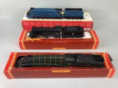 Hornby Trains railway, 00 Gauge, R309 BR class A4 Loco Mallard, with box, R259 BR Class D41/1 Loco