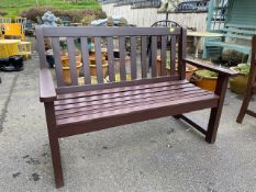 Wooden garden bench