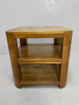 Art Deco coffee table with two shelves and slide out extendable shelves, in burr walnut (A/F)