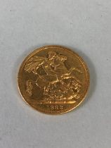 Gold Sovereign, full Gold sovereign dated 1883 Sidney mint