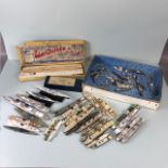 Model ships, a quantity of play worn metal and plastic ship models to include Dinky, and Tri-Ang,