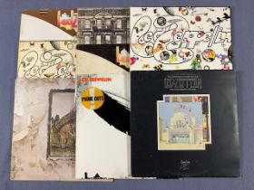 8 Led Zeppelin LPs including: III (UK plum label Orig with Peter Grant credit), IV (UK plum label