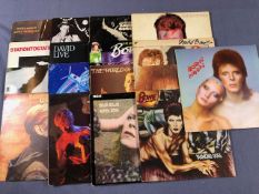 17 David Bowie LPs/12" including: Ziggy Stardust, Station To Station, Low, Lodger, Live, Let's