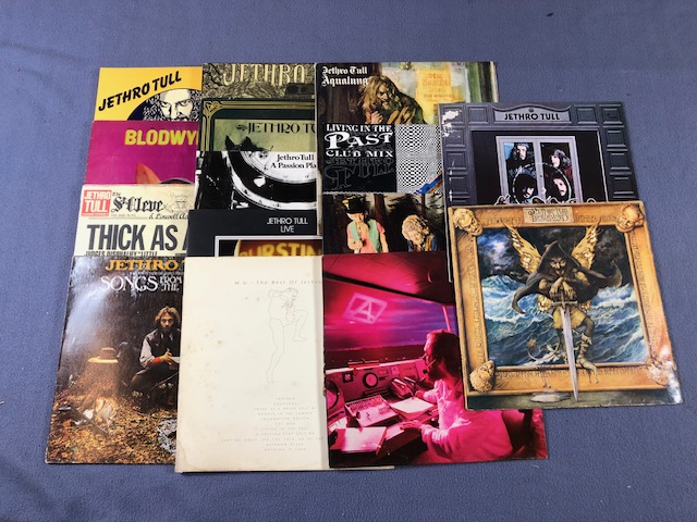 15 Jethro Tull LPs/12" including: Thick As A Brick (UK Orig newspaper sleeve), Blodwyn Pig (UK