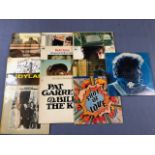 14 Bob Dylan LPs including: Blonde On Blonde, The Freewheelin', Deadpan Twist, Highway 61, Desire,