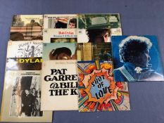 14 Bob Dylan LPs including: Blonde On Blonde, The Freewheelin', Deadpan Twist, Highway 61, Desire,