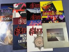 15 Hard Rock/Heavy Metal LPs/12" including: Venom, Judas Priest, Bon Jovi, Lee Aaron, Krokus, Saxon,