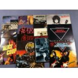 15 Hard Rock/Heavy Metal LPs/12" including: Kingdom Come, Alice Cooper, Saxon, Thin Lizzy, Gary