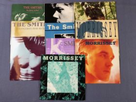 10 The Smiths/Morrissey LPs/12" including: The Queen Is Dead, Strangeways Hear We Come, S/T,
