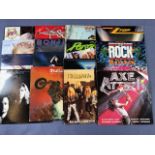 15 Hard Rock/Heavy Metal LPs/12" including: Slayer (South Of Heaven), Van Halen, Bon Jovi, Meatloaf,
