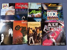 15 Hard Rock/Heavy Metal LPs/12" including: Slayer (South Of Heaven), Van Halen, Bon Jovi, Meatloaf,
