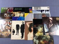 15 Punk/New Wave LPs/12" including: The Cult (Electric, Love & Sonic Temple), Talking Heads (Fear Of