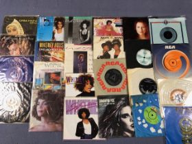 Pop 7" singles, to include, Whitney Houston, Sam Fox, Thelma Houston, Tori Amos, Kiki Dee,
