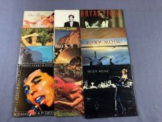 12 Roxy Music/Bryan Ferry/Phil Manzanera LPs including: S/T, Country Life, Siren, For Your Pleasure,