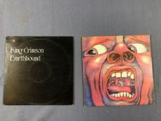 2 King Crimson LPs including: In The Court Of The Crimson King (UK Orig Pink Island with E.J. Day