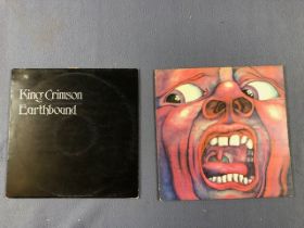 2 King Crimson LPs including: In The Court Of The Crimson King (UK Orig Pink Island with E.J. Day