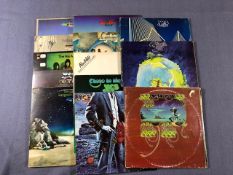 13 YES / solo LPs including: Relayer, Yes Album (UK Plum Atlantic Orig), Drama, Topographic