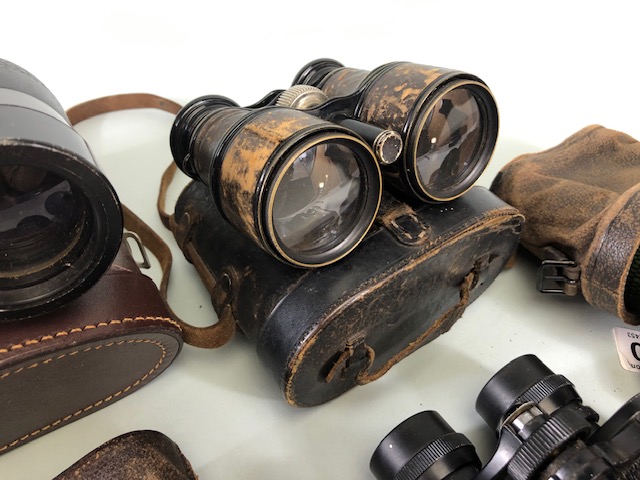 Vintage Binoculars and opera glasses, mostly in their cases, to include Zenith and Boss makes, 6 - Image 6 of 7