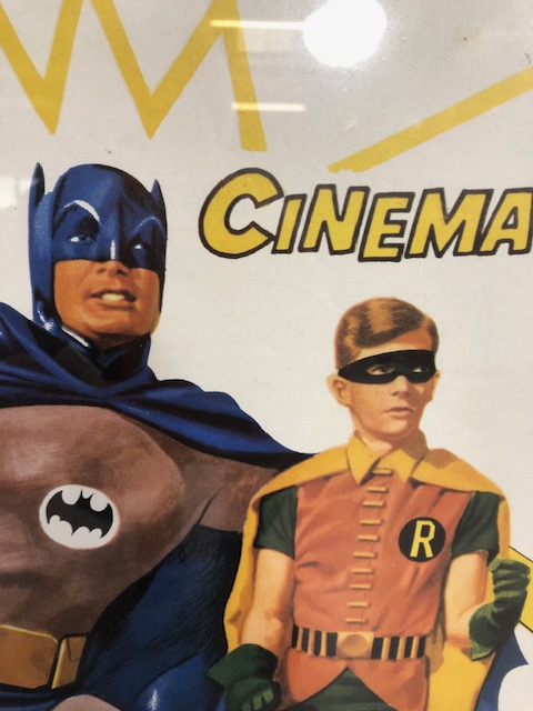 Film memorabilia, vintage UK film poster for the 1966 Batman film with Adam west , framed and - Image 6 of 6