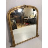 Large Gilt framed overmantel Mirror approx 106 x 128cm