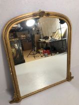 Large Gilt framed overmantel Mirror approx 106 x 128cm