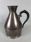 Vintage pewter, being a 19th century style tavern ale jug, touch mark to base approximately 20cm