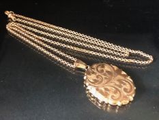 9ct Rose Gold Chain and Rose Gold pendant total weight approx 16.1g