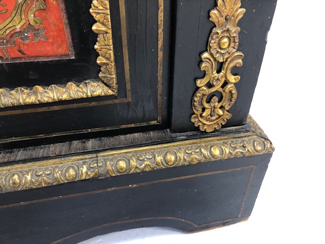 Antique Furniture, 19th century French Ebonised Boulle work Cabinet, brass work in need of - Image 17 of 22