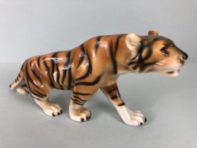 Large vintage Royal Dux Bengal Tiger which measures approx 17cm tall