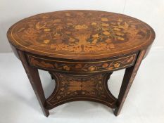 Late 18th / early 19th Century Dutch Oval occasional table with all over elaborate inlay