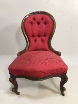 Victorian button back nursing chair