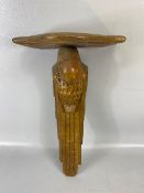 Wooden carved Plinth in the form of a Parrot approx 45cm tall