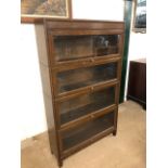 Globe Wernicke style sectional bookcase with makers label to reverse W M Richardson Ltd