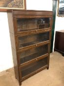Globe Wernicke style sectional bookcase with makers label to reverse W M Richardson Ltd