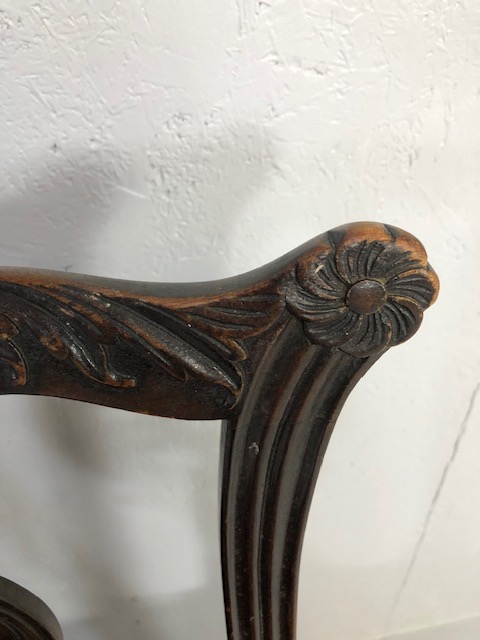 Antique furniture, late 18th early 19th century side/ dining chair of larger proportions, carved - Image 6 of 8