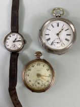 Victorian silver cased and hallmarked pocket watch with movement by Speedwell Lever SWISS with a