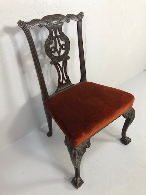 Antique furniture, late 18th early 19th century side/ dining chair of larger proportions, carved - Image 2 of 8